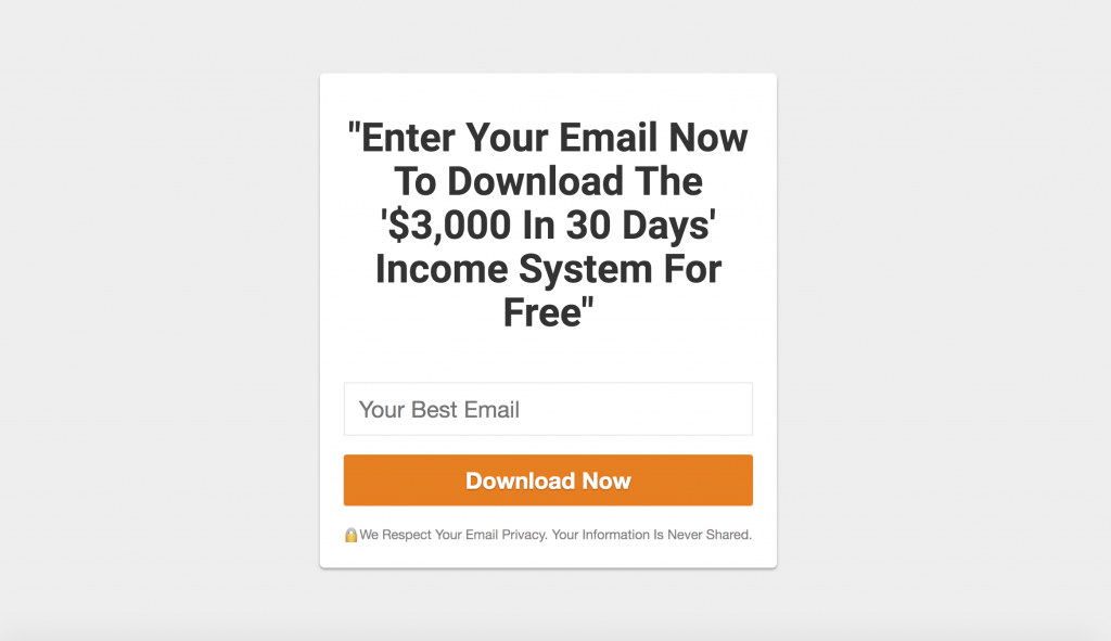 Bribe Solo Ad Squeeze Page